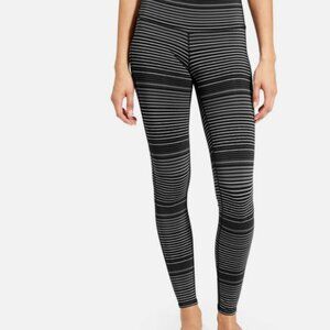 Athleta Colorblock Stripe Chaturanga Tight, Black/Grey, sz SMALL #349333